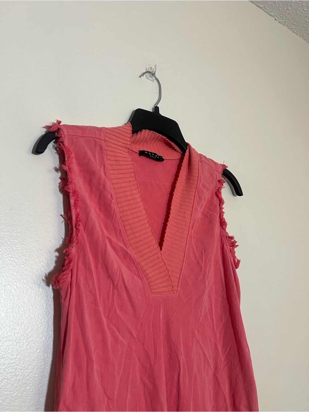 Maven West Mixed Media Sleeveless Pink Mini Silky Dress Small - Picture 3 of 5